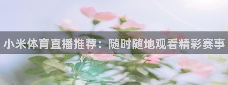 nba视频直播小九直播：小米体育直播推荐：随时随地观看精彩赛事